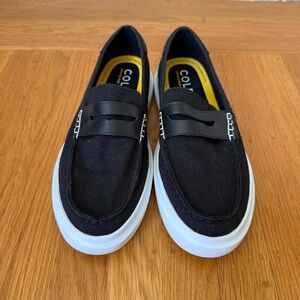 Cole Haan Men's GrandPrix Rally Canvas Penny Loafers, black size 9.5
